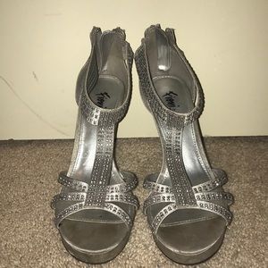 Rhinestone studded heels